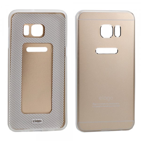 Wholesale Samsung Galaxy S6 Edge Plus Slim Aluminum Hybrid Case (Champagne Gold)